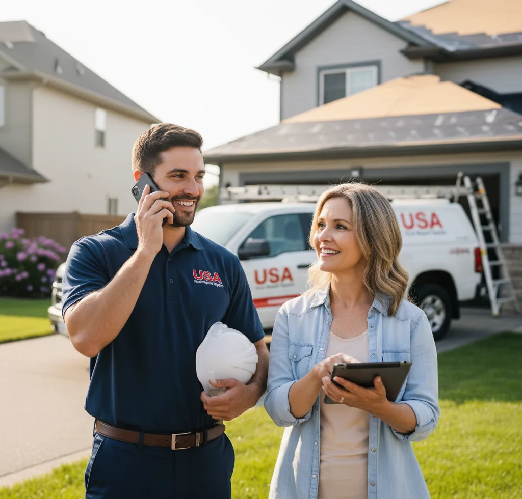 USA Roof Repair Experts customer support in Wisner